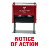 Notice of Action Self Inking Rubber Stamp