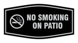 Signs ByLITA Fancy No Smoking on Patio Sign with Adhesive Tape, Mounts On Any Surface, Weather Resistant, Indoor/Outdoor Use