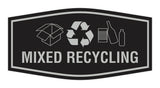 Fancy Mixed Recycling Wall or Door Sign