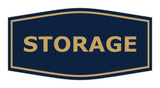 Navy Blue / Gold Fancy Storage Sign
