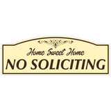 All Quality "HOME SWEET HOME NO SOLICITING" Engraved Sign, 3" x 8"