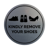 Signs ByLITA Circle Kindly Remove Your Shoes Sign