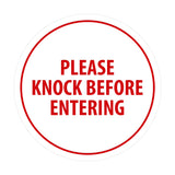 Signs ByLITA Circle Please Knock Before Entering Sign