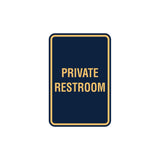 Portrait Round Private Restroom Sign with Adhesive Tape, Mounts On Any Surface, Weather Resistant
