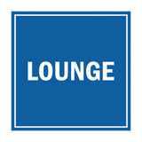 Square Lounge Sign with Adhesive Tape, Mounts On Any Surface, Weather Resistant