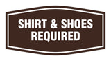 Signs ByLITA Fancy Shirt & Shoes Required Sign with Adhesive Tape, Mounts On Any Surface, Weather Resistant, Indoor/Outdoor Use