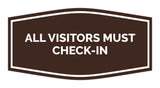 Signs ByLITA Fancy All Visitors Must Check-in Sign