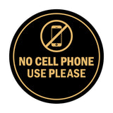 Signs ByLITA Circle No Cell Phone Use Please Sign