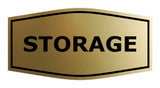 Brushed Gold Fancy Storage Sign