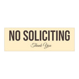 All Quality No Soliciting Sign