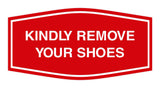 Signs ByLITA Fancy Kindly Remove Your Shoes Sign