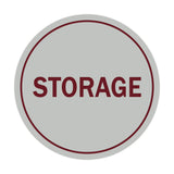 Light Grey / Burgundy Signs ByLITA Circle Storage Sign