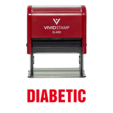 Diabetic Self Inking Rubber Stamp
