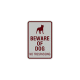 Signs ByLITA Portrait Round Beware of dog no trespassing Sign