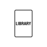 Portrait Round Library Sign with Adhesive Tape, Mounts On Any Surface, Weather Resistant