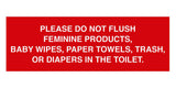 Signs ByLITA Basic Please Do Not Flush Etiquette Sign
