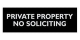 Signs ByLITA Basic Private Property No Soliciting Sign