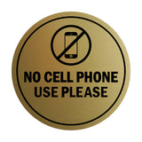 Signs ByLITA Circle No Cell Phone Use Please Sign