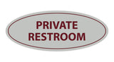 Oval Private Restroom Sign