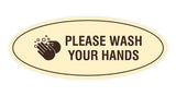Signs ByLITA Oval Please Wash Your Hands Sign