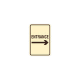Signs ByLITA Portrait Round Entrance Right Arrow Sign with Adhesive Tape, Mounts On Any Surface, Weather Resistant, Indoor/Outdoor Use