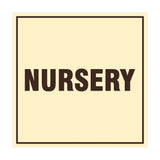 Square Nursery Sign with Adhesive Tape, Mounts On Any Surface, Weather Resistant