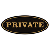 Oval PRIVATE Sign