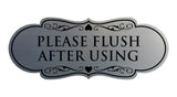 Designer Please Flush After Using Wall or Door Sign