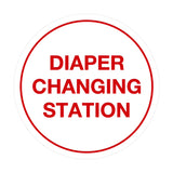 Signs ByLITA Circle Diaper Changing Station Sign