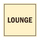 Square Lounge Sign with Adhesive Tape, Mounts On Any Surface, Weather Resistant