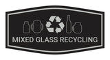Fancy Mixed Glass Recycling Wall or Door Sign