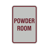 Signs ByLITA Portrait Round Powder Room Sign with Adhesive Tape, Mounts On Any Surface, Weather Resistant, Indoor/Outdoor Use