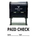 Paid Check W/ Date Ck# Line Self Inking Rubber Stamp