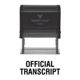 Black Official Transcript Self Inking Rubber Stamp