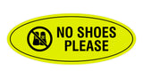 Oval No Shoes Please Sign