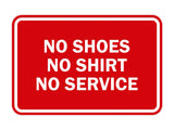 Signs ByLITA Classic Framed No Shoes No Shirt No Service