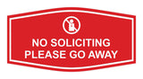 Fancy No Soliciting Please Go Away Wall or Door Sign