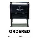 Ordered By Date Self Inking Rubber Stamp