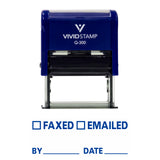 Faxed Emailed By Date Self Inking Rubber Stamp
