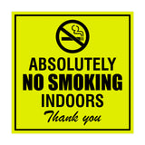 Signs ByLITA Square Absolutely No Indoor Smoking Thank You Sign