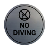 Signs ByLITA Circle No Diving Sign with Adhesive Tape, Mounts On Any Surface, Weather Resistant, Indoor/Outdoor Use