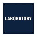 Square Laboratory Sign with Adhesive Tape, Mounts On Any Surface, Weather Resistant