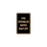 Portrait Round Fire Sprinkler Water Shut-Off Sign