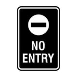 Portrait Round No Entry Sign