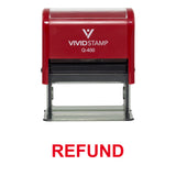 Red REFUND Self Inking Rubber Stamp