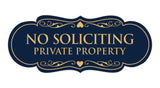 Signs ByLITA Designer No Soliciting Private Property Sign