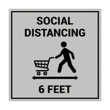 Signs ByLITA Square Social Distancing 6 Feet Sign