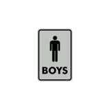Signs ByLITA Portrait Round Boys (male bathroom icon) Sign with Adhesive Tape, Mounts On Any Surface, Weather Resistant, Indoor/Outdoor Use