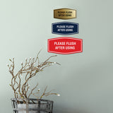 Fancy Please Flush After Using Wall or Door Sign