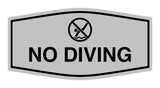 Signs ByLITA Fancy No Diving Sign with Adhesive Tape, Mounts On Any Surface